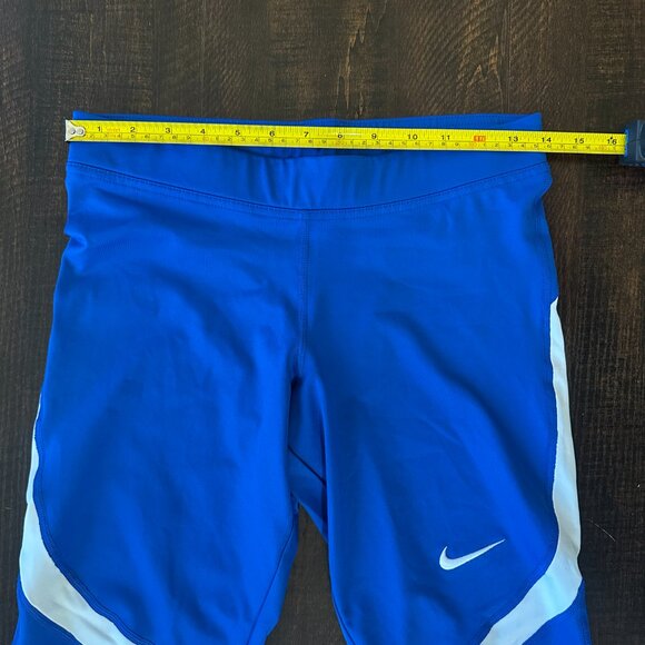 Nike Blue Dri Fit Running Capri Leggings Womens Medium NWT - Picture 4 of 5
